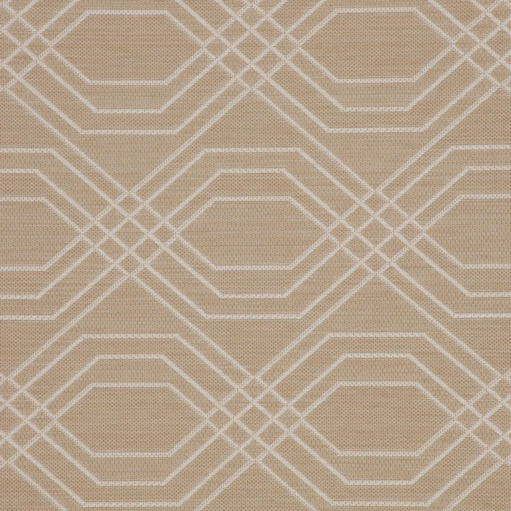 Cream Modern Geometric Area Rug - Basata