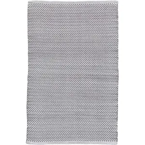 Dash & Albert Herringbone Shale Indoor Outdoor Rug