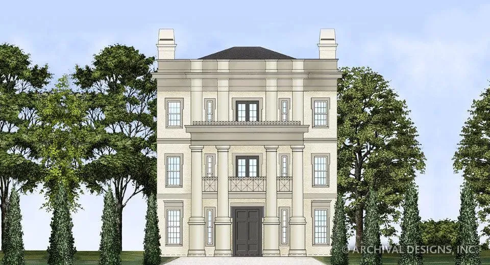 Elegant 4-bedroom home with elevator and third-floor owner's suite.