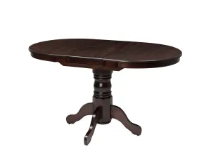 Espresso Extendable Oval Dining Table