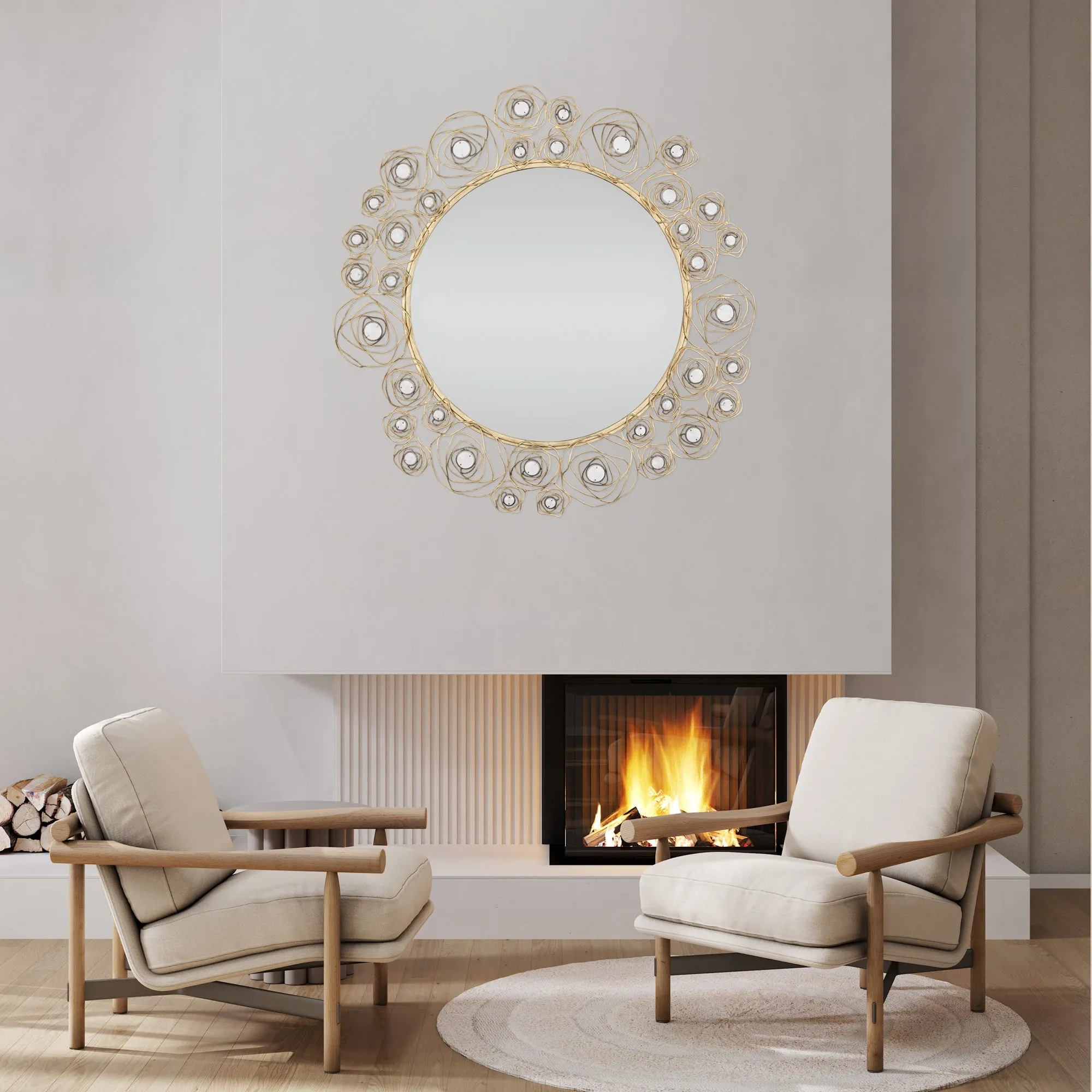 Ethereal Rose 500MI37HGOB 38-Inch Wall Mirror - Havana Gold Ombre