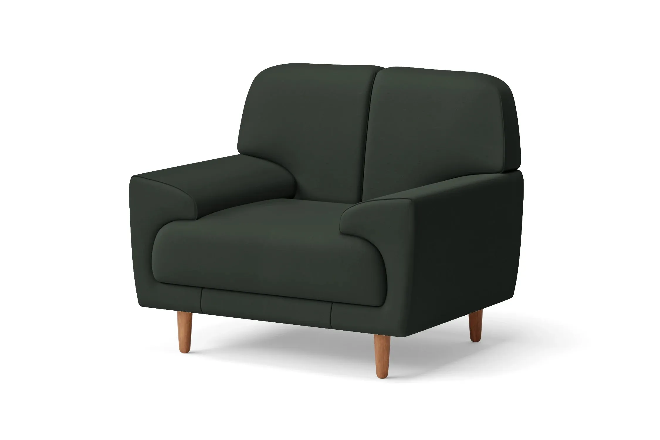 Ferrara Armchair Green Leather