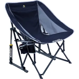 GCI Outdoor Pod Rocker Collapsible Rocking Chair & Outdoor Camping Chair, Indigo Blue