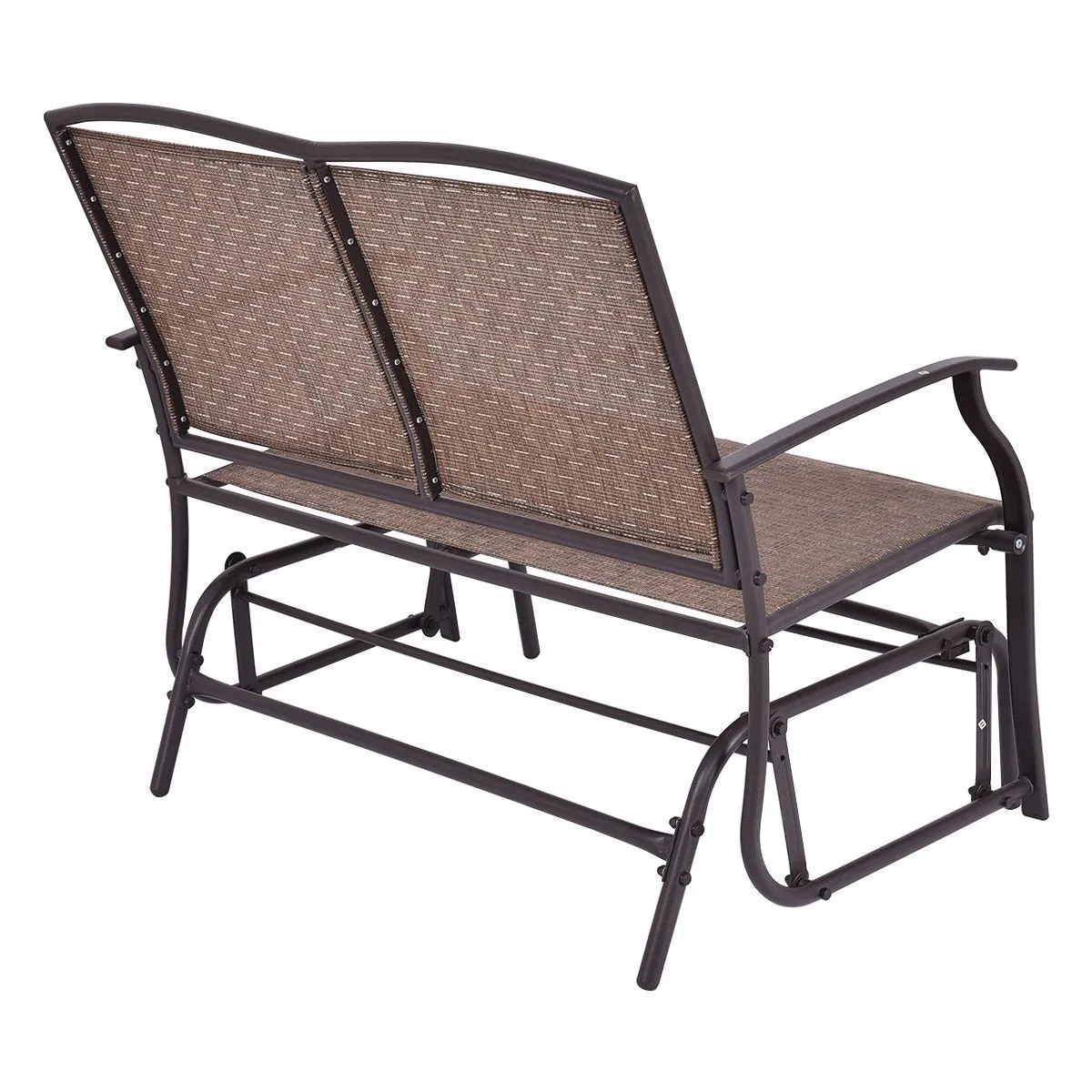 Giantex Patio Glider Bench Outdoor, Swing Loveseat, Patio Swing Rocker Lounge Glider Chair