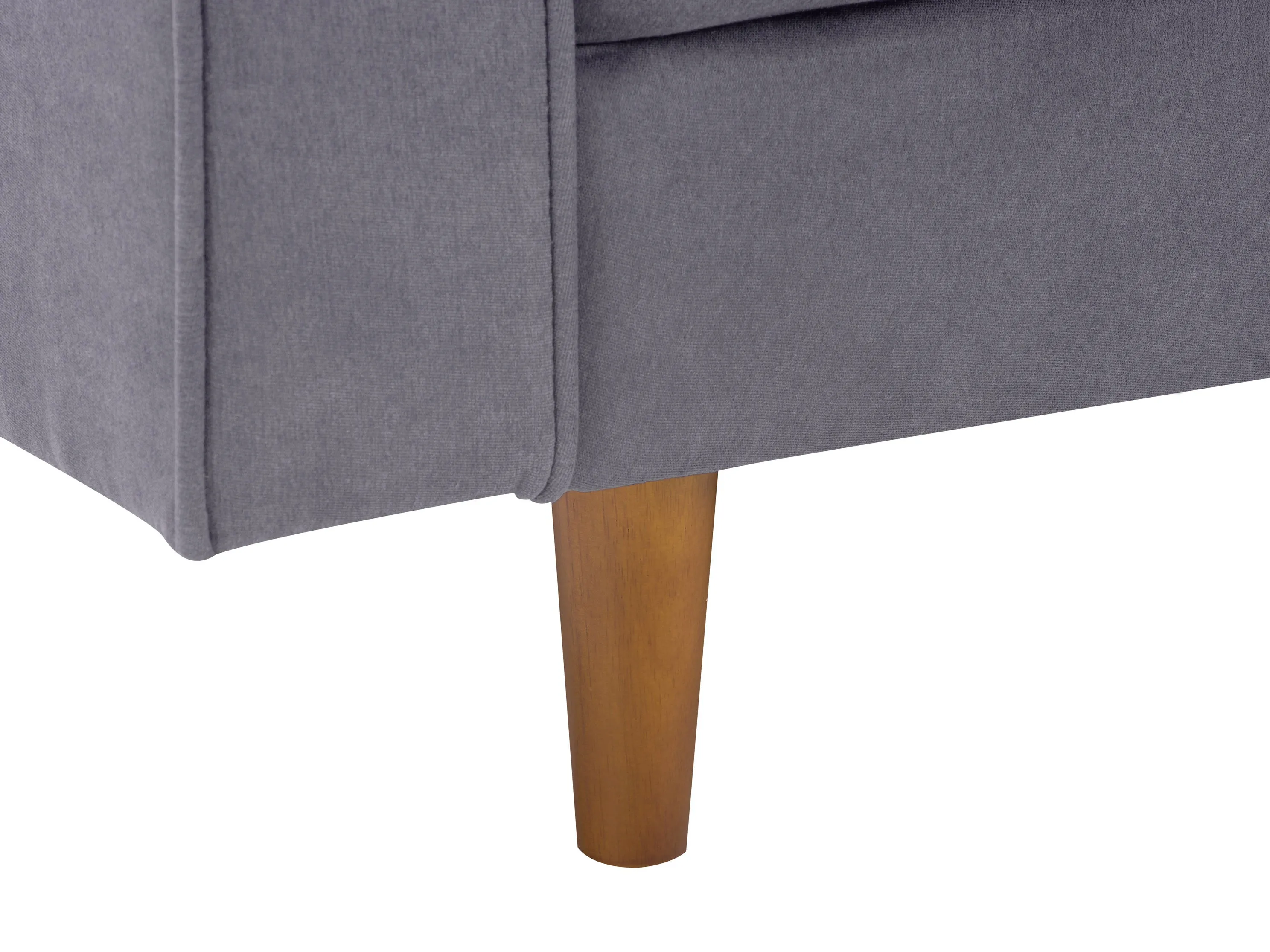 Grey Accent Chair with Ottoman