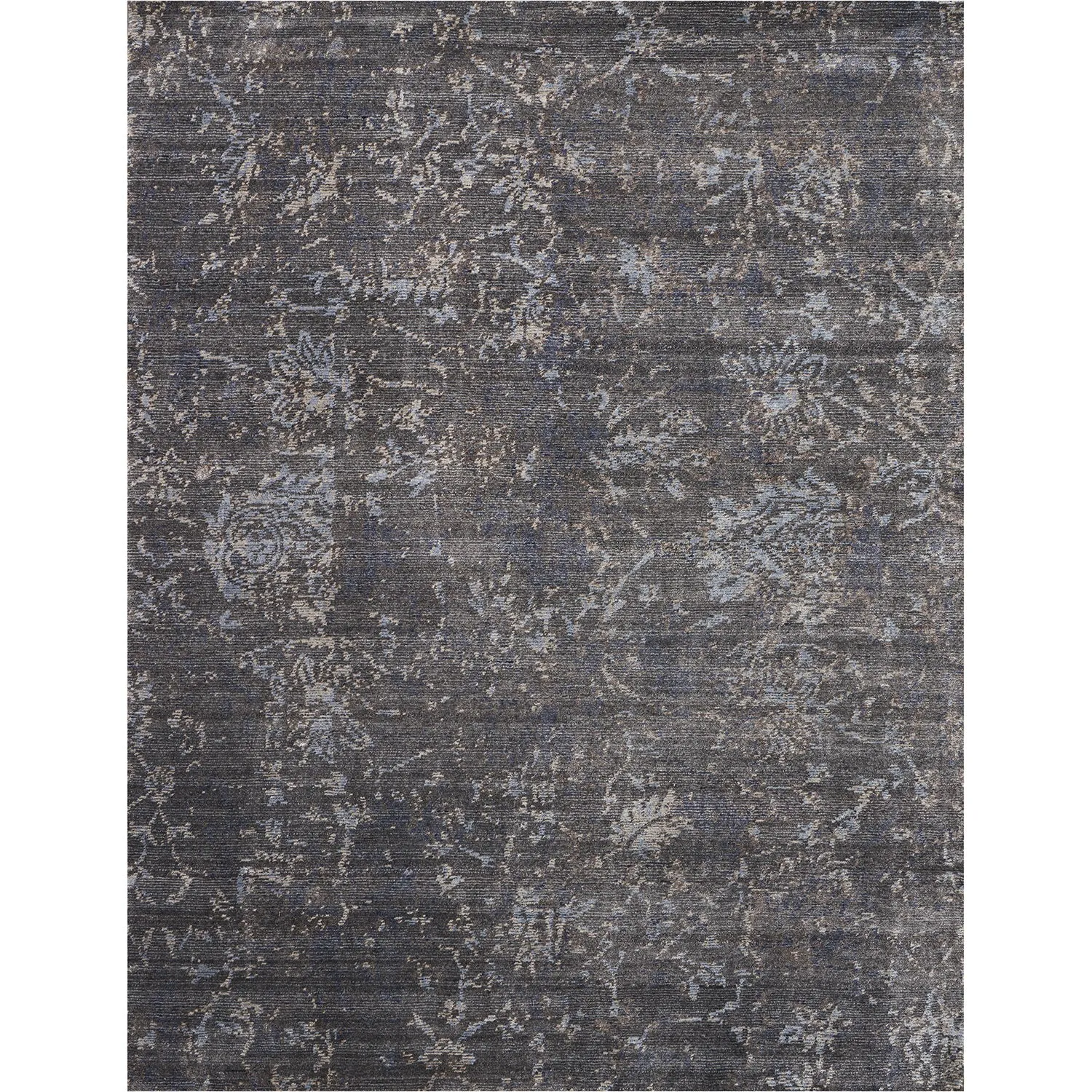 Grey Essentials Tibetan Style Contemporary Bamboo Rug