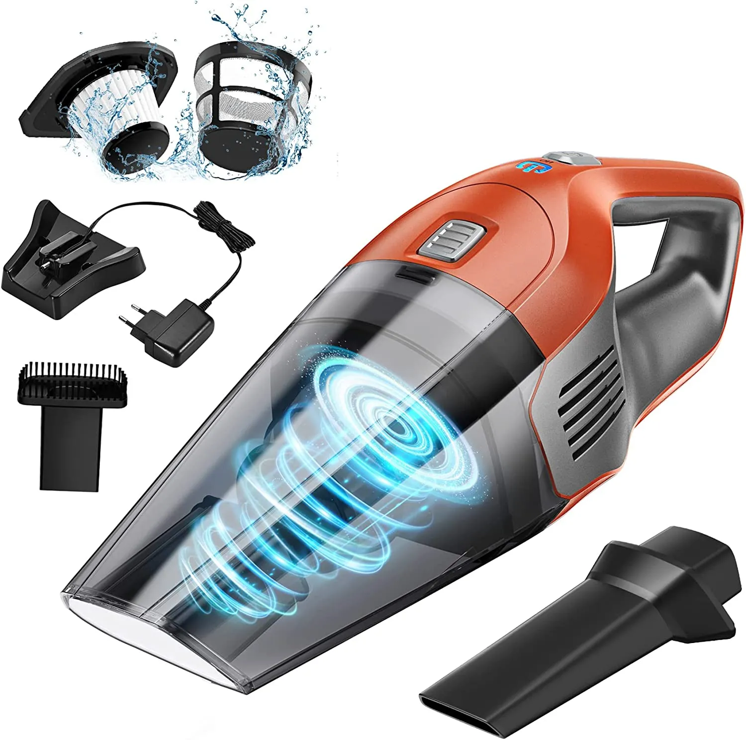 Handheld Vacuum Cleaner Cordless, 8000Pa Strong Suction Portable Hand Vacum Cordless