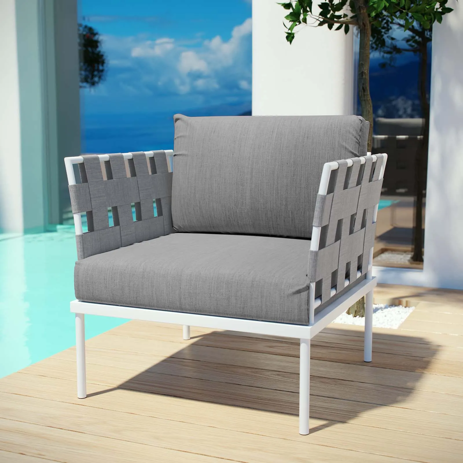 Harmony Outdoor Patio Aluminum Armchair