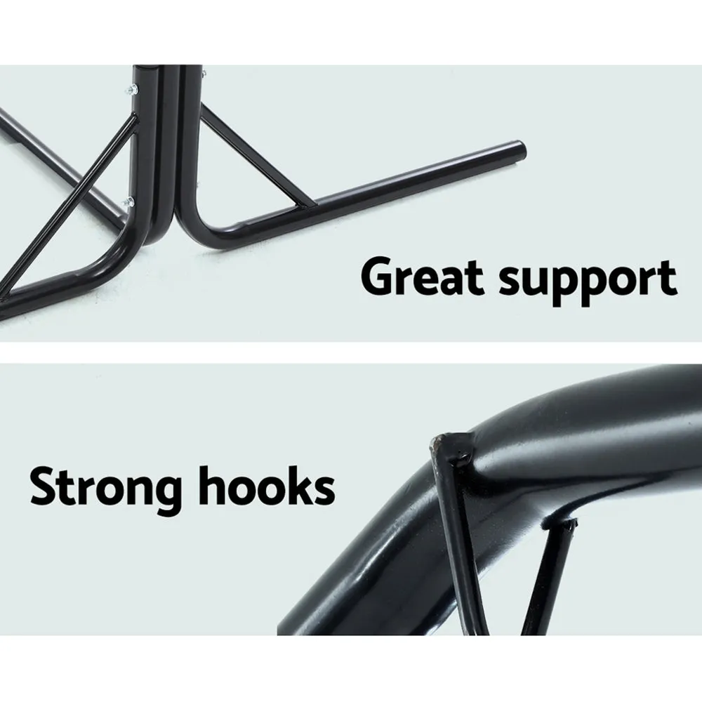 Heavy-Duty Steel Hammock Chair Stand 200kg 2-Person Outdoor Gardeon