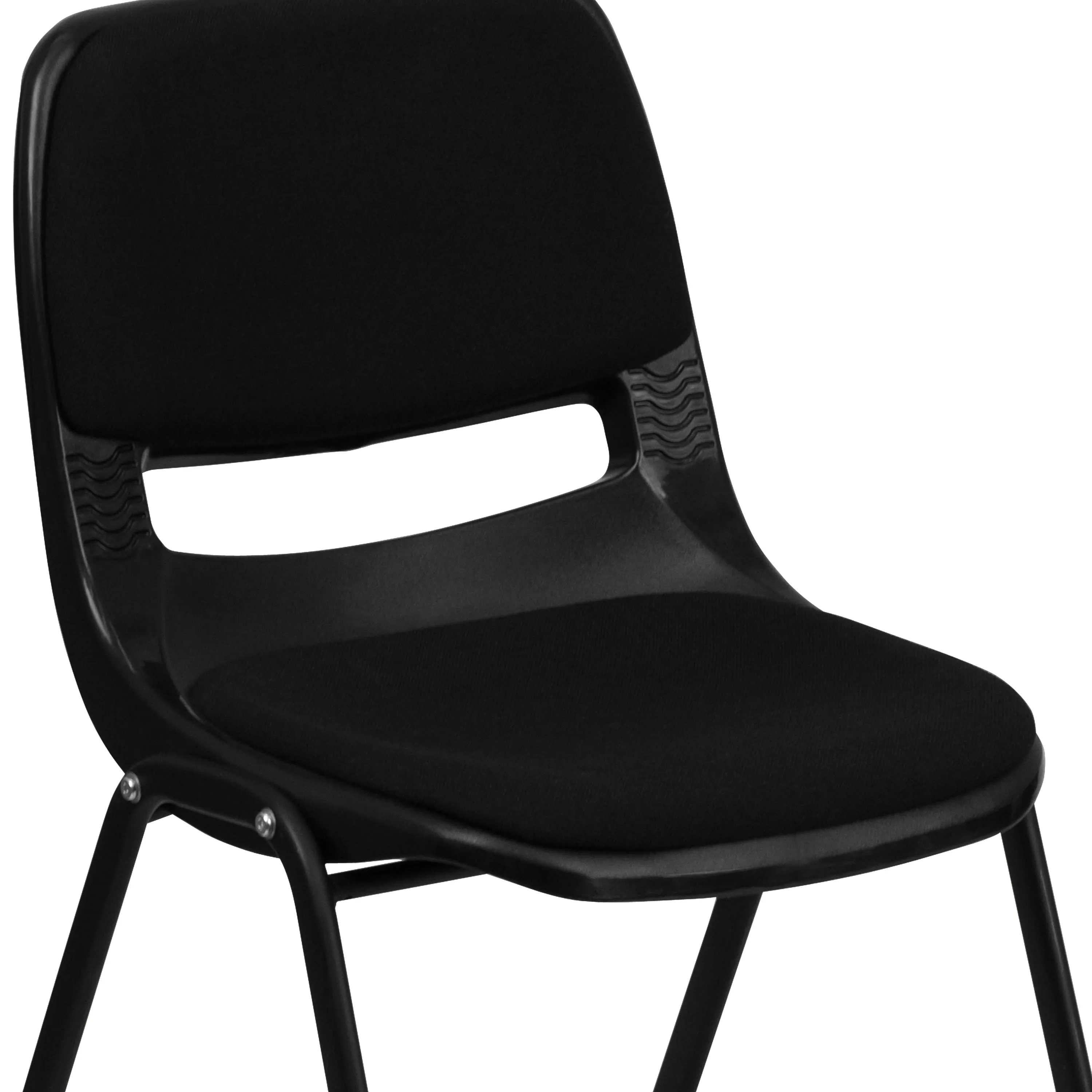 HERCULES Series 880 lb. Capacity Padded Ergonomic Shell Stack Chair with Metal Frame