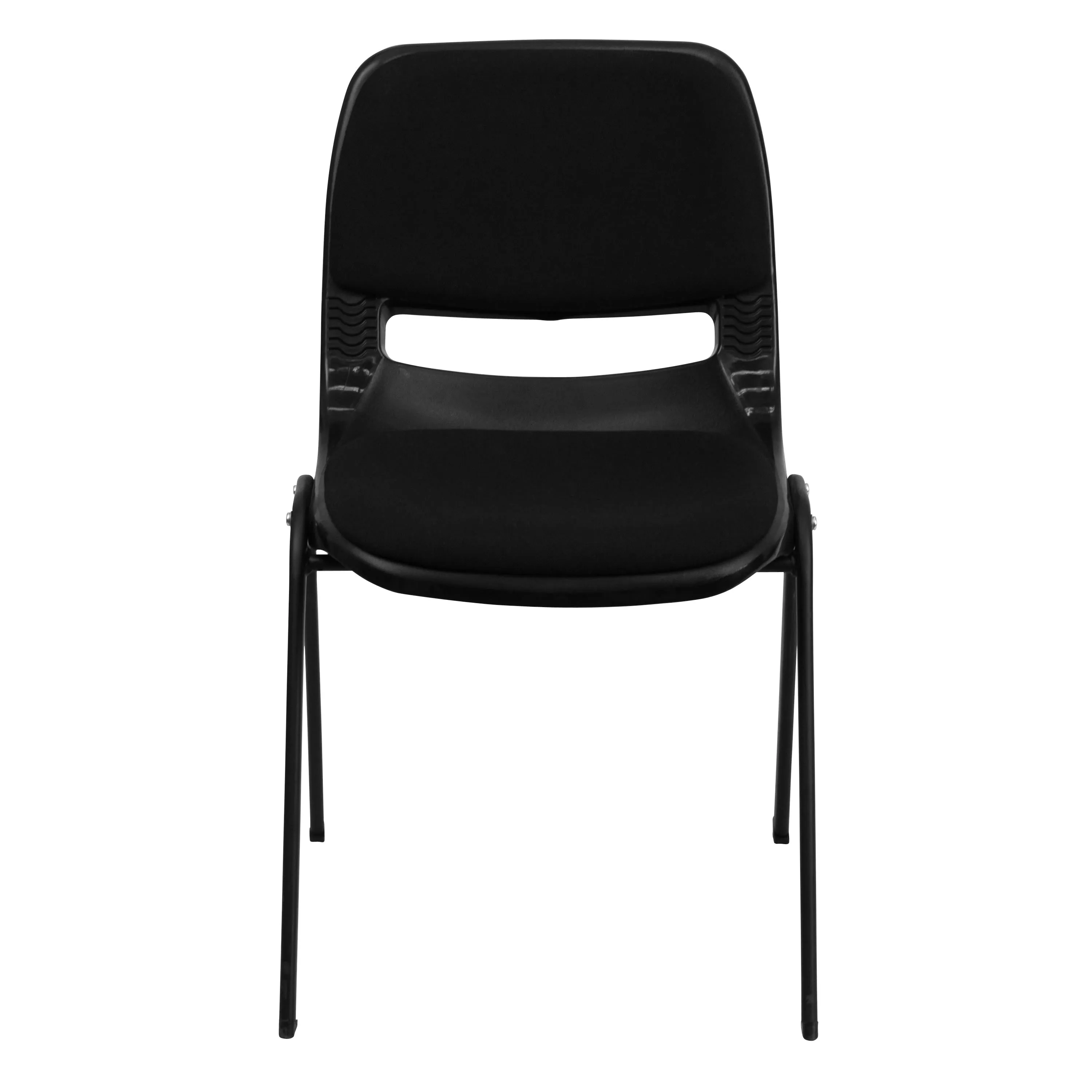 HERCULES Series 880 lb. Capacity Padded Ergonomic Shell Stack Chair with Metal Frame