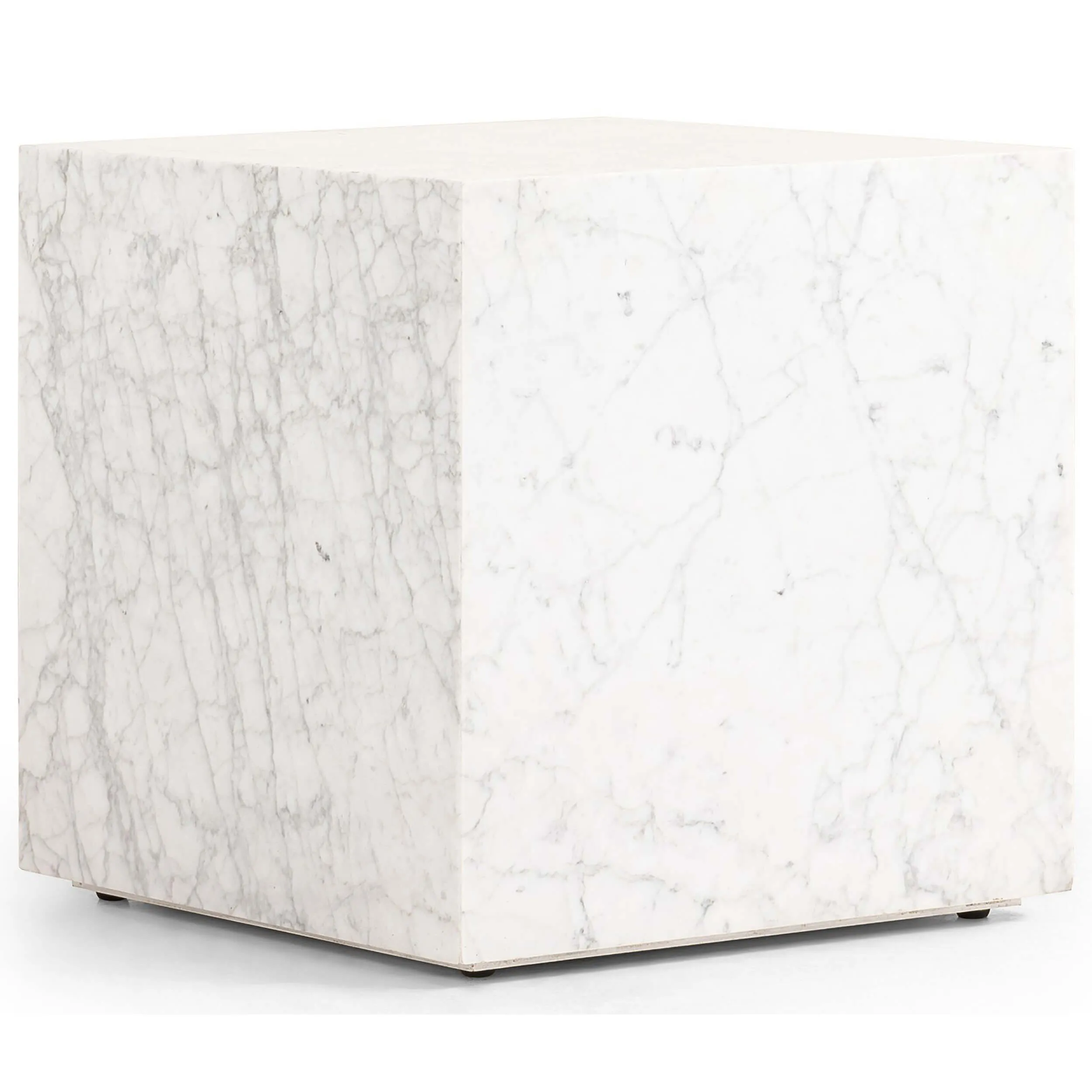 Hunter End Table, White Marble