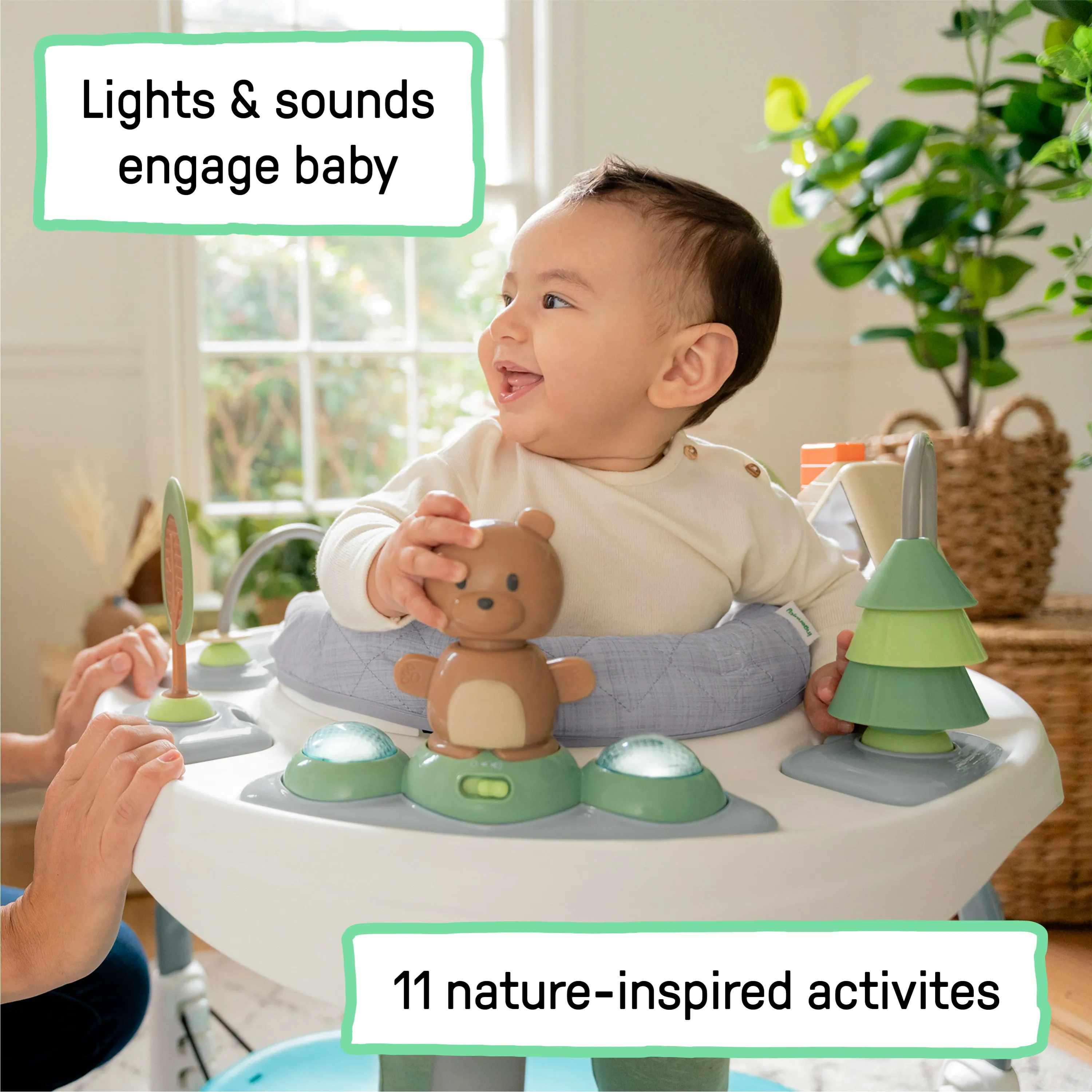 Ingenuity Spring & Sprout 2-in-1 Baby Activity Center Jumper