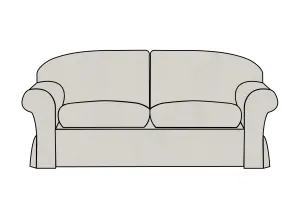 Madrid | 3 Seater Extra Loose Cover | Miami Silver