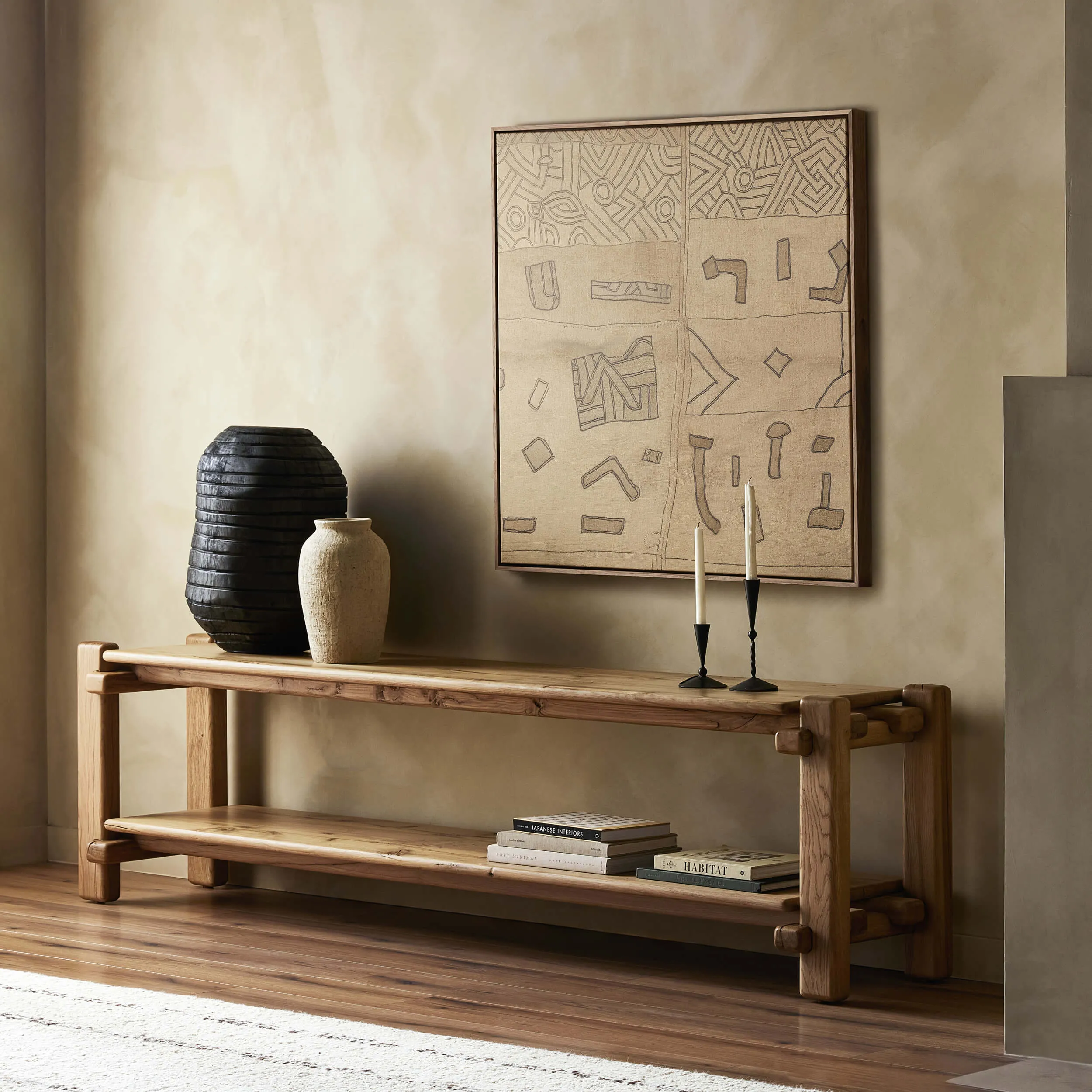 Marcia Low Console Table, Natural