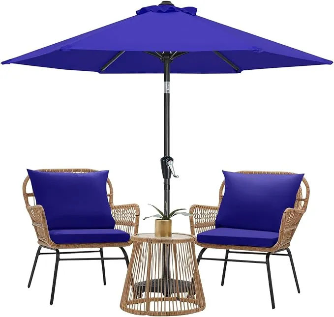 MASTERCANOPY 7.5FT Patio Umbrella for Outdoor Market Table 6 Ribs