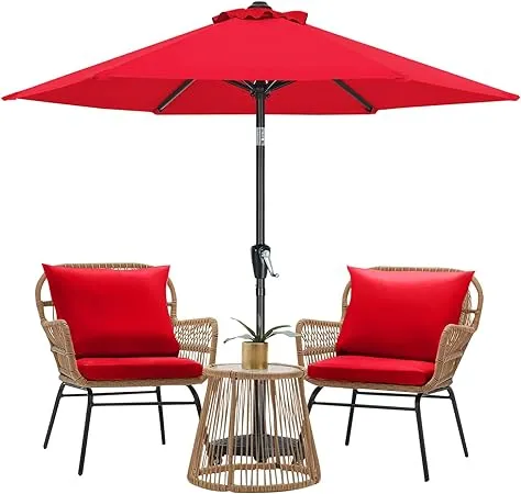 MASTERCANOPY 7.5FT Patio Umbrella for Outdoor Market Table 6 Ribs