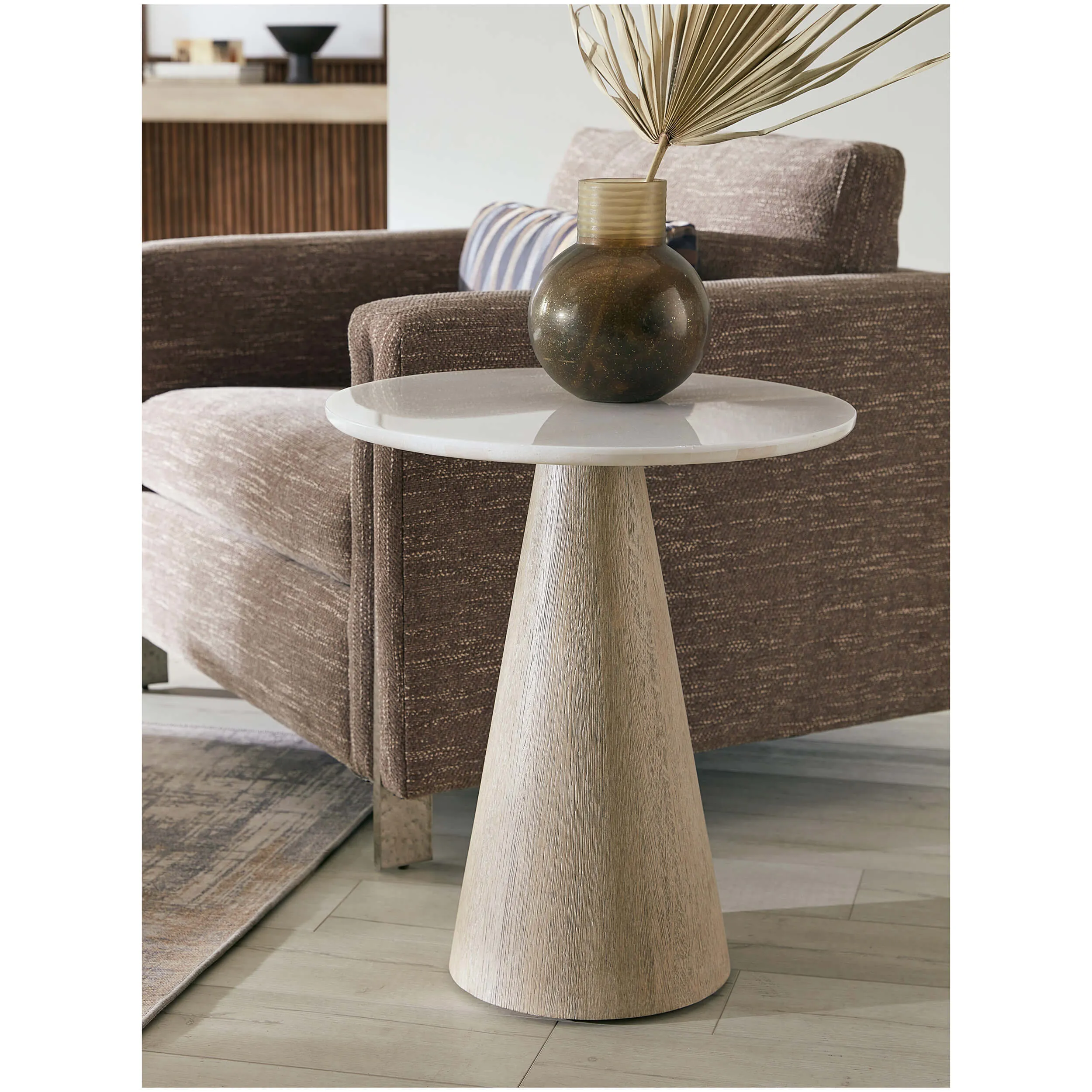 Modern Mood Round Accent Table, Diamond