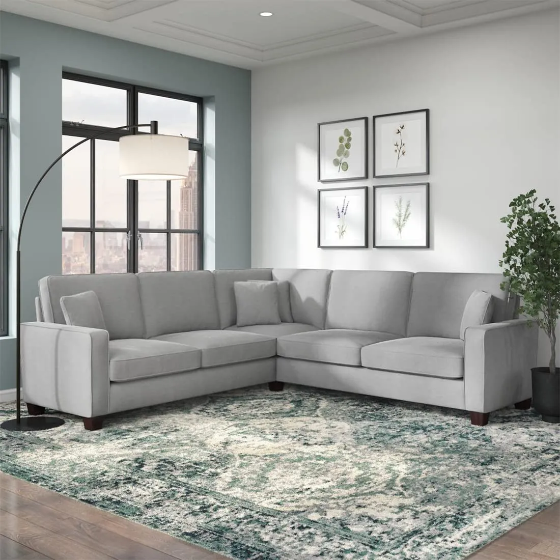 Moscow 5 Seater Corner L Shape Fabric Sofa For Living Room