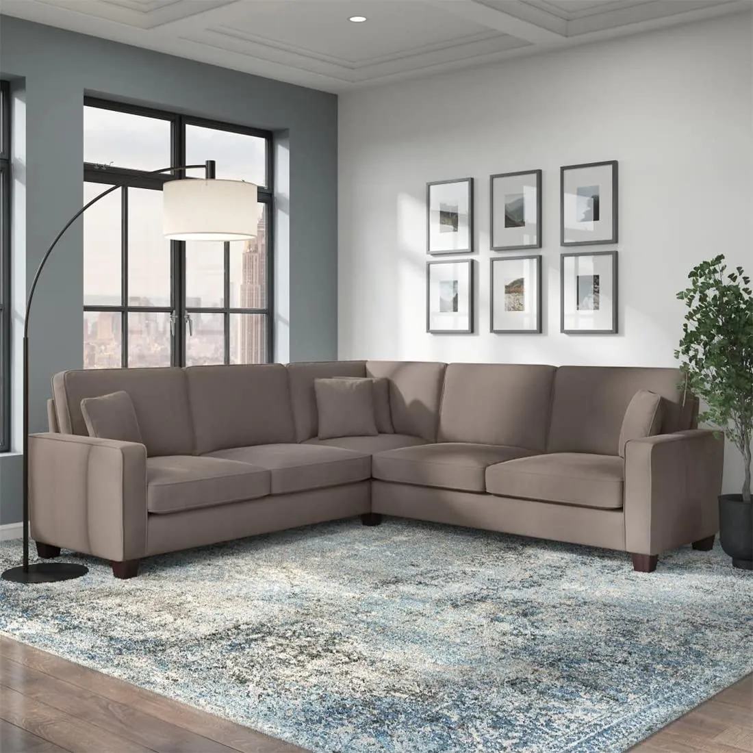 Moscow 5 Seater Corner L Shape Fabric Sofa For Living Room