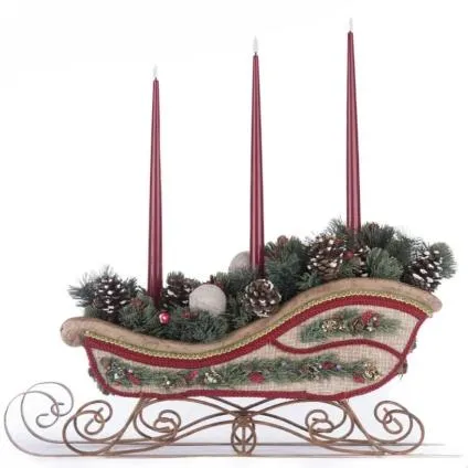 North Country Christmas Sleigh Candle Holder 28-428265