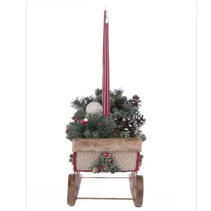 North Country Christmas Sleigh Candle Holder 28-428265