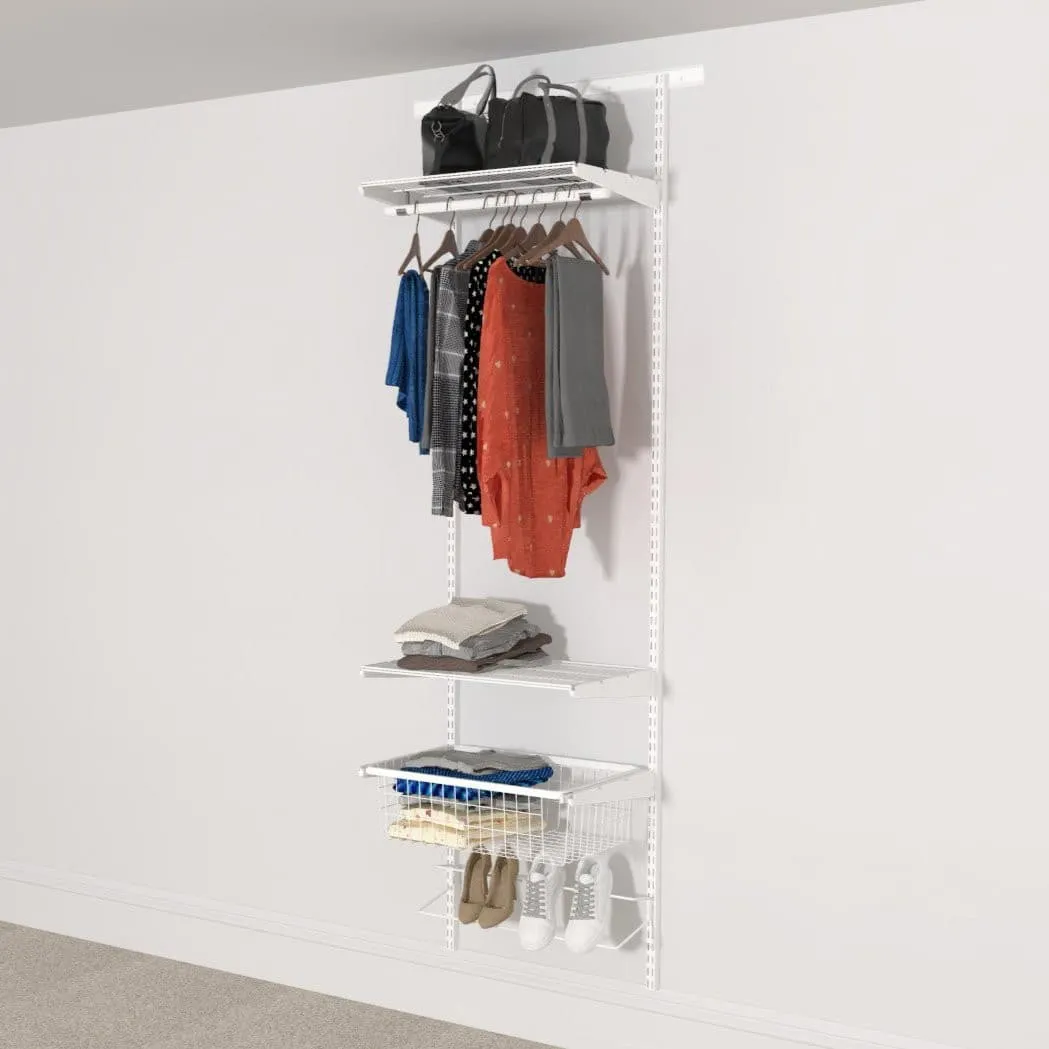 Open Wardrobe System with Shoe Storage 63cm (W) Static Shoe Shelf