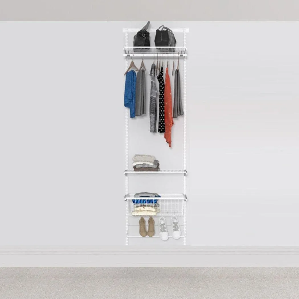 Open Wardrobe System with Shoe Storage 63cm (W) Static Shoe Shelf