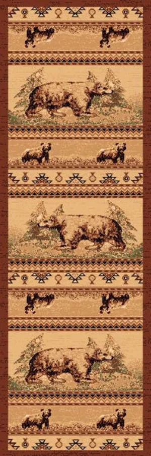 "Bear" Cabin Rug - 2 x 7