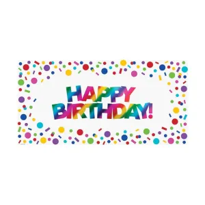 Rainbow Foil Birthday Large Party Banner