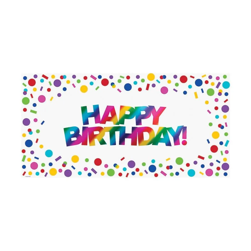 Rainbow Foil Birthday Large Party Banner