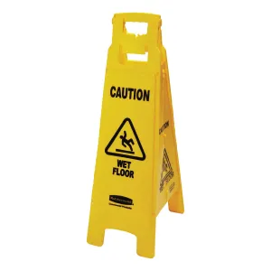 Rubbermaid® 38" Yellow 'Caution Wet Floor' 4-Sided Sign