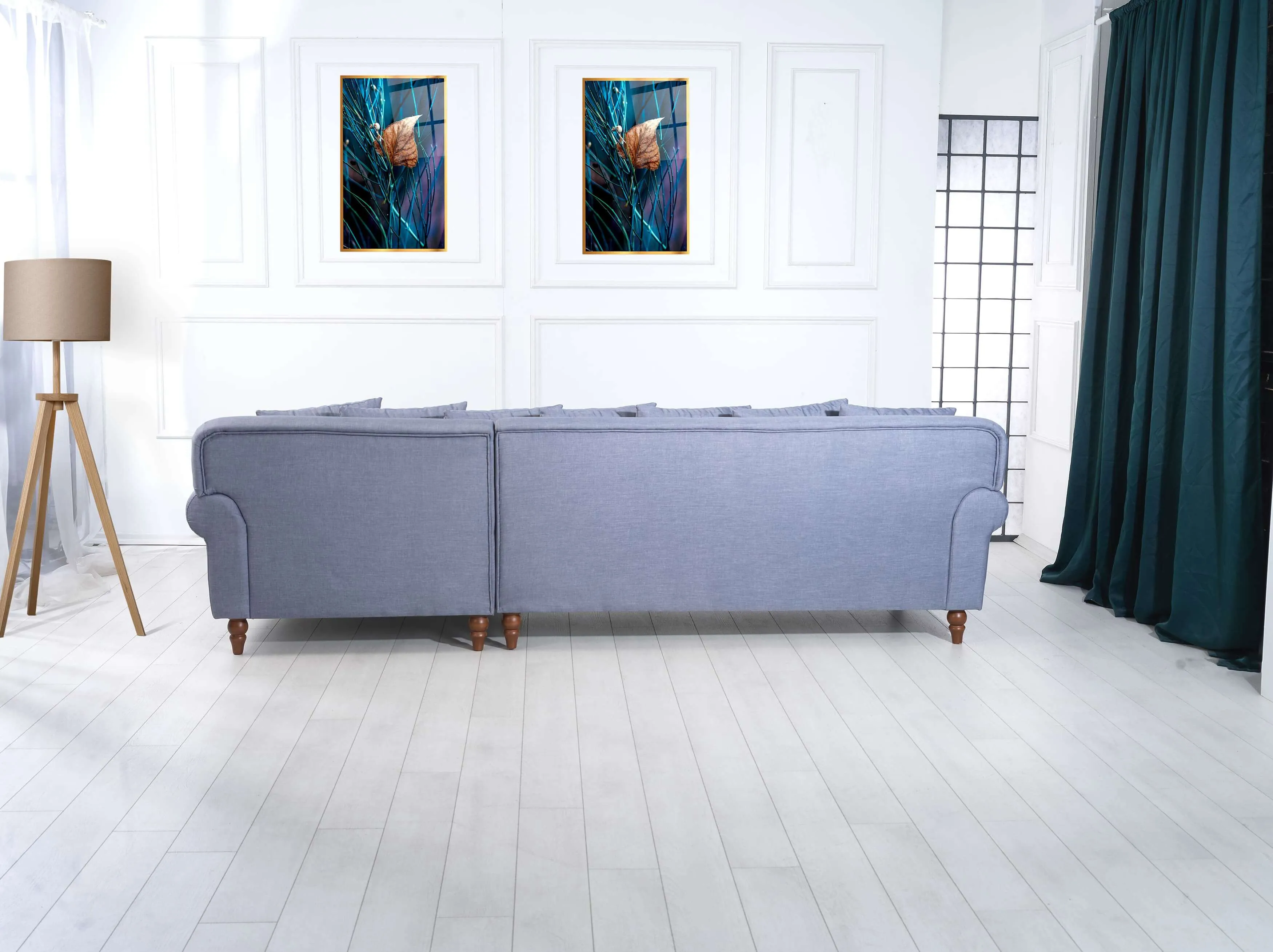 Rubeza Paula 2 Seater/Chaise - Steel Blue