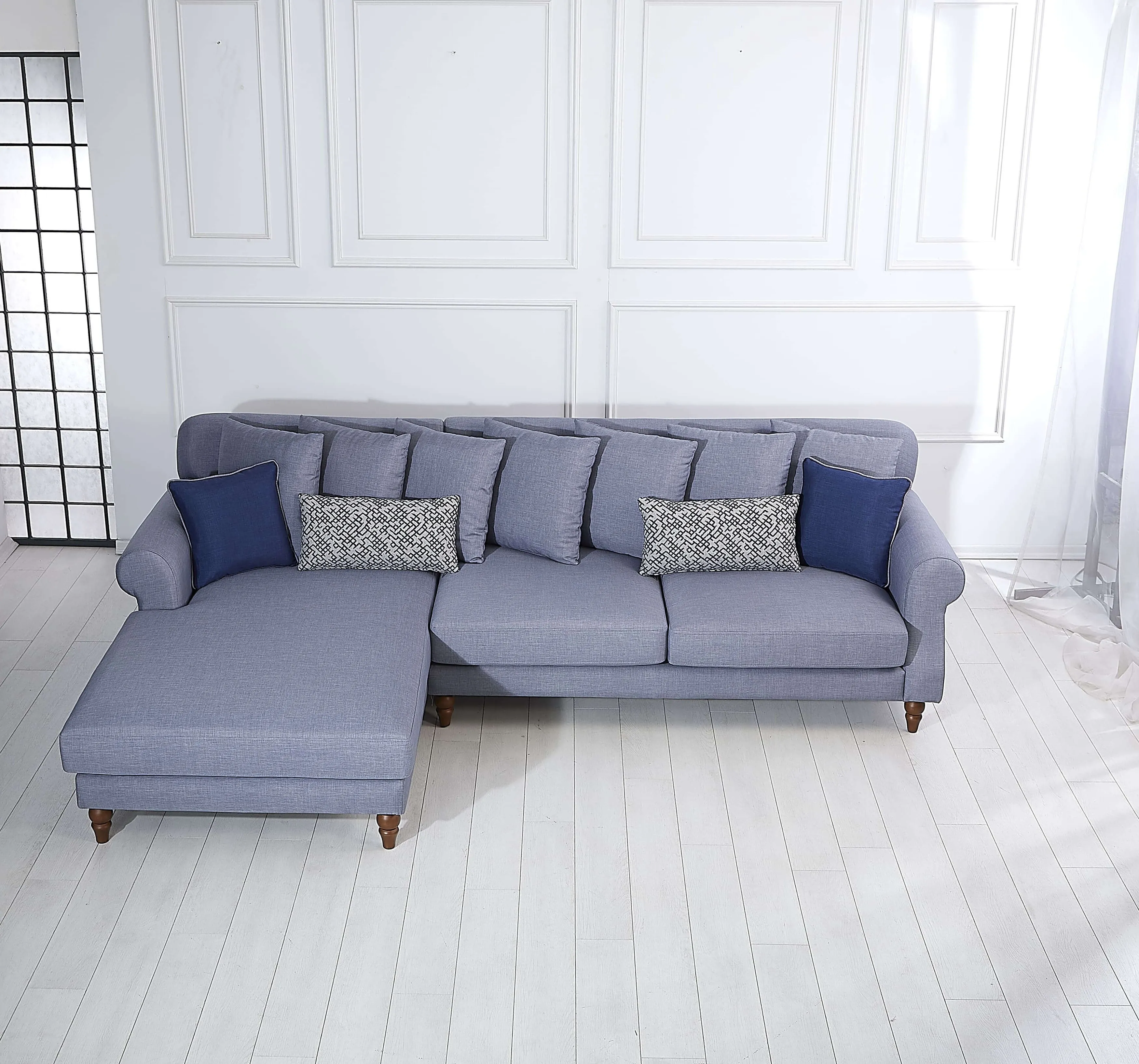 Rubeza Paula Chaise/2 Seater - Steel Blue