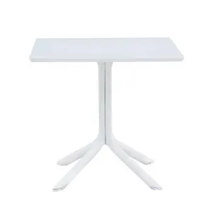 Elegant Santacruz White Cafe Table - Stylish Modern Design for Indoor & Outdoor Use