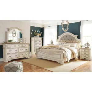 Signature Design by Ashley Realyn B743B61 8 pc Queen Upholstered Panel Bedroom Set