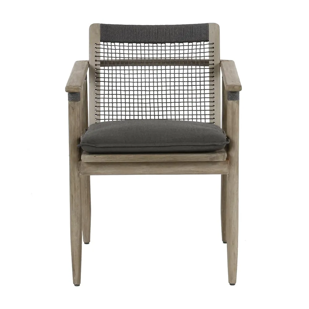 Sutherland Teak and Rope Dining Armchair