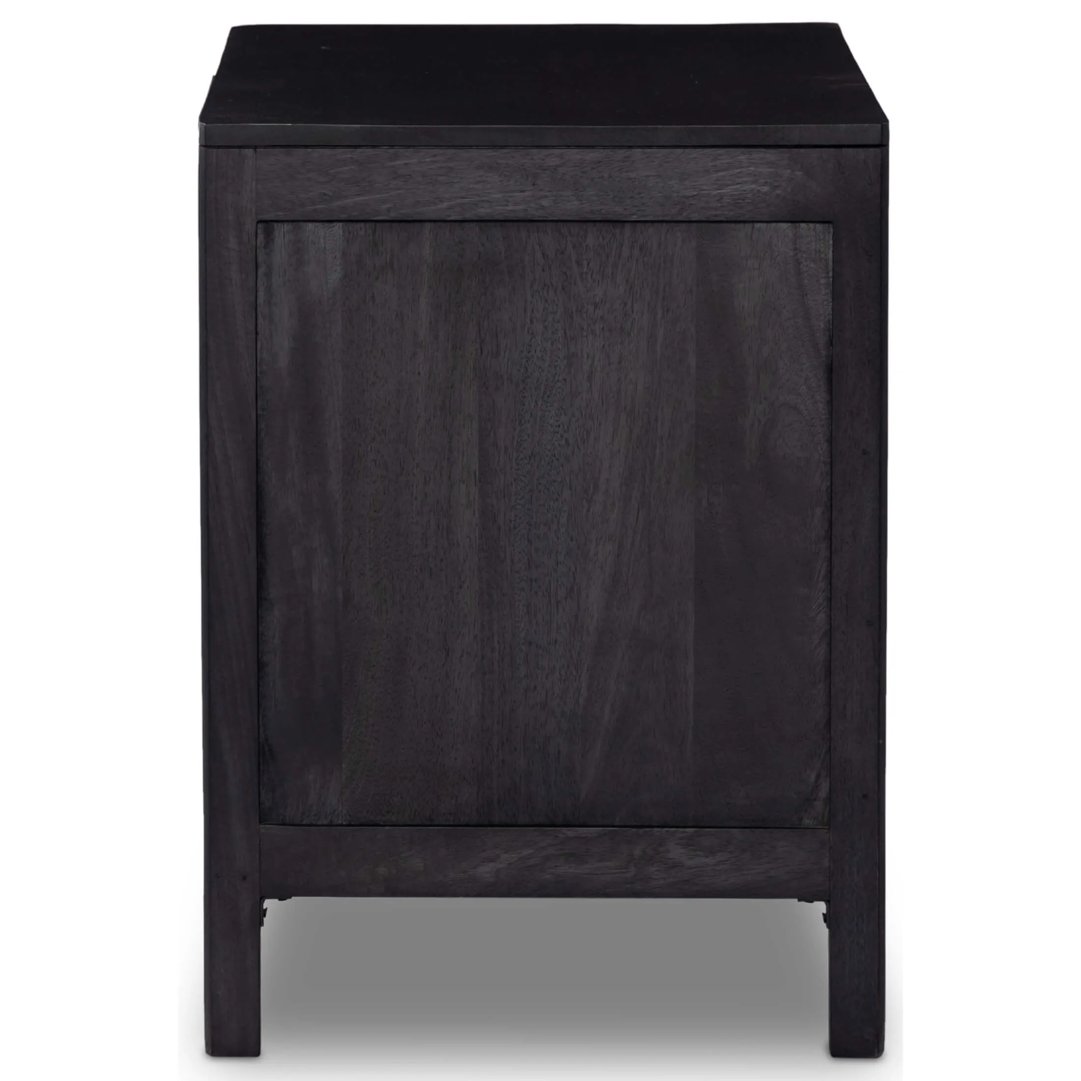 Sydney Large Nightstand, Black Wash w/Black Cane