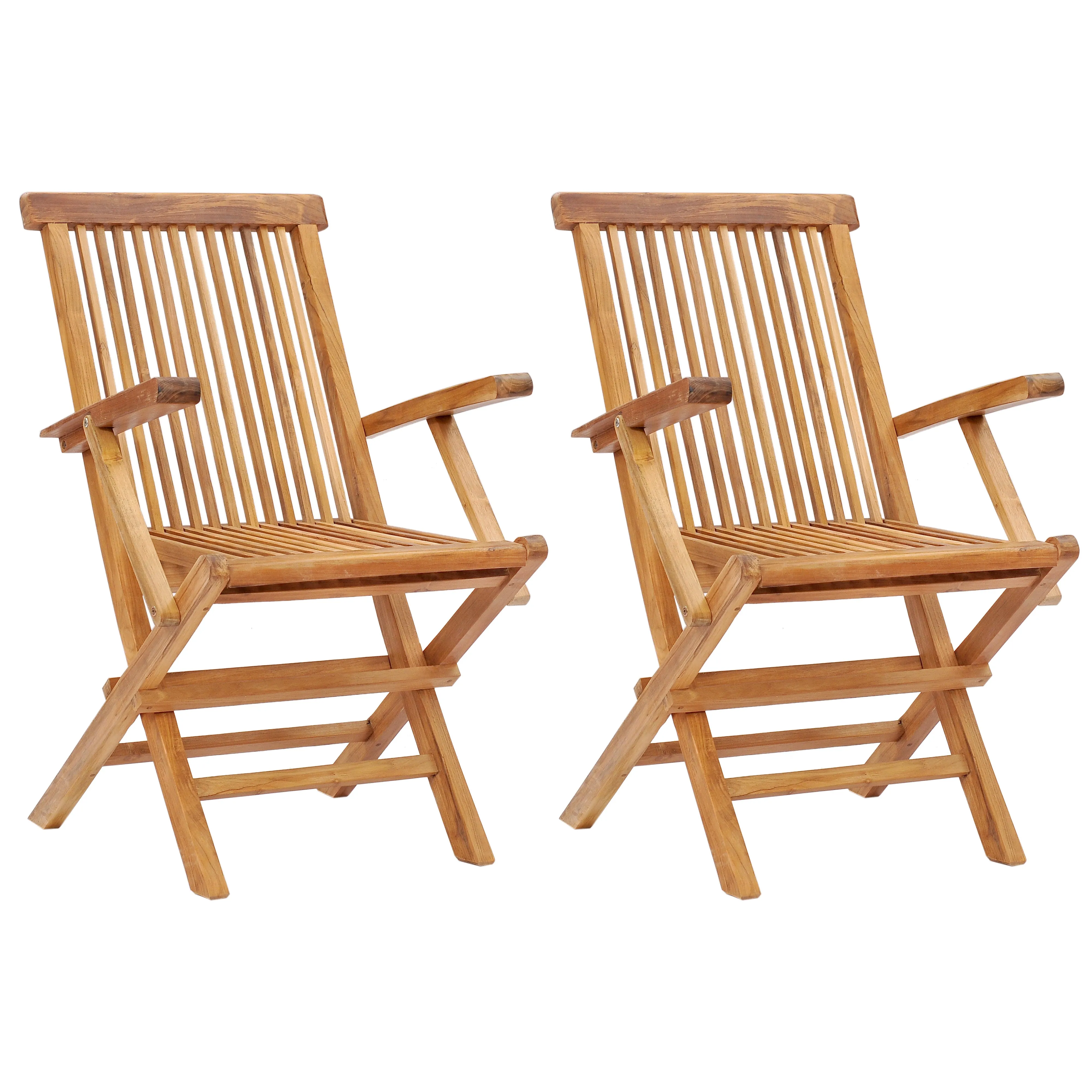 Teak Wood California Folding Arm Chair (set of 2)