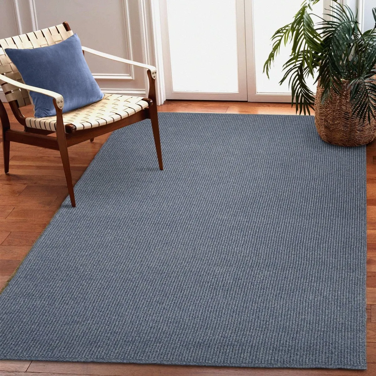 Trans-Ocean AVALON Indoor/Outdoor Power Loomed Polypropylene Durable Area Rug  - Navy