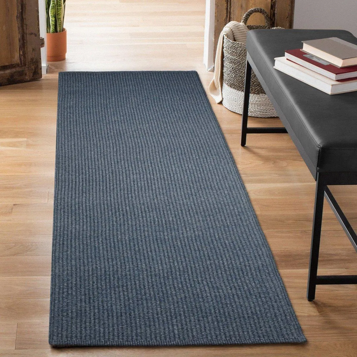 Trans-Ocean AVALON Indoor/Outdoor Power Loomed Polypropylene Durable Area Rug  - Navy