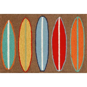 Trans-Ocean FRONTPORCH Indoor/Outdoor Hand Tufted  Durable Area Rug  - Brown